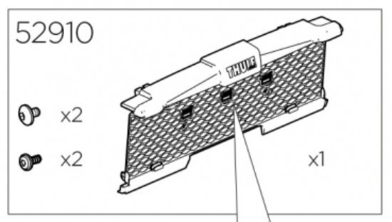 THULE 52910 Kennzeichenhalter VeloSpace 938/ 939 XT