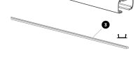 Gummidichtung unten 1431 mm Slidebar