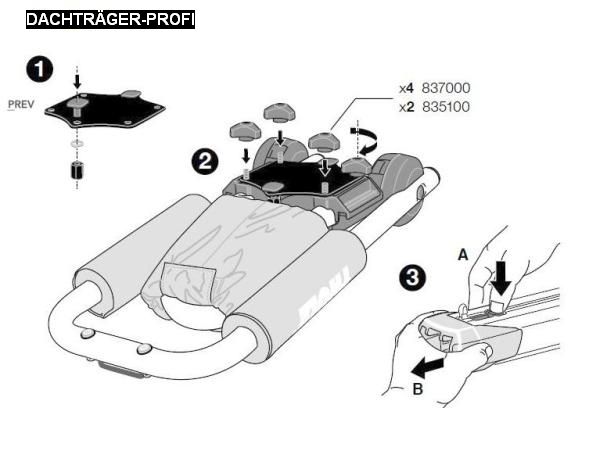 THULE 881 T Nut Adapter f r 835 1 und 837 DACHTRAEGER PROFI