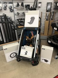 Thule Chariot Cross single MajolicaBlue, inkl. Storage Cover, Jog Kit, Padding single, Baby Supporter und Floor Mat